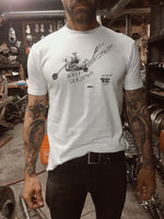 Load image into Gallery viewer, Skeleton Chopper Tee - White

