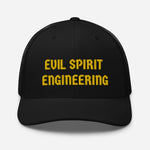 Load image into Gallery viewer, Evil Spirit Engineering Black &amp; Yellow Embroidered Hat
